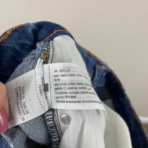 Abercrombie & Fitch Curve Love High Rise The Cut Off Jean Shorts Size 2 - Picture 4 of 5